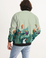 Load image into Gallery viewer, Bunny &amp; Flowers Men's Bomber Jacket